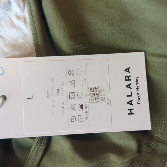 NWT HALARA Olive Green Backless Active Two Piece Dress, US L - Picture 4 of 4